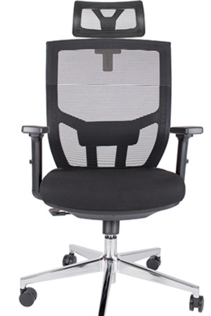 Silla Tokio Negra con Cabecera